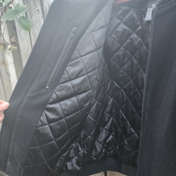 Harley-Davidson Wool Motorcycle Jacket with Leather Sleeves Men's Size L - Picture 7 of 10